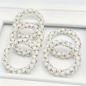 TEMU 고급스러운 달콤한 새로운 프린트 체리 전화선 머리끈 5개 세트, 여성용 고탄력 헤어밴드와 스크런치, 외출, 이벤트, 파티, 휴일, 개학, 졸업 시즌 선물용