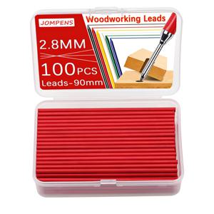 TEMU 100개 2.8mm 목수용 연필심 2B 샤프심 리필, 스케치용 오래가는 파손 방지 샤프심, 우드케이스 연필심 미술용, 색칠공부 책용