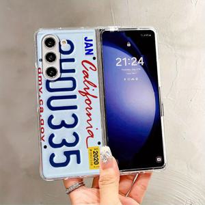 TEMU 갤럭시 Z 폴드 6 5 4 3 SE 폴드6 폴드5 폴드4 폴드3 소프트폰 케이스 - 재미있는 번호판 디자인