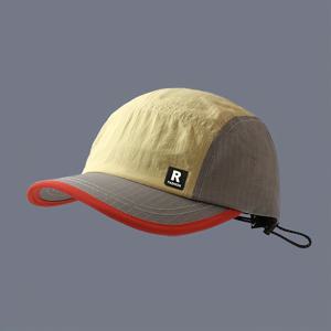 TEMU 컬러 블록 디자인과 레터 R 가죽 라벨이 있는 남성용 야구 모자. 봄, 여름용 속건성 소재로 제작되었으며, 흡습 및 방열 기능이 있습니다. 스타일리시하고 다재다능한 남성용 격자 무늬 플랫 캡입니다.