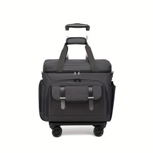 TEMU 탈부착식 캐리어 교수용 책가방, 직장 학교 사무실용 - 다기능 바퀴 달린 서류 가방, 대용량 여행 가방, 17.6인치 노트북 수납공간 여행 가방형 캐리어