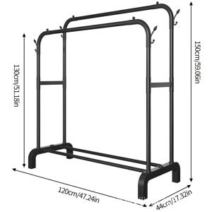 TEMU 1개 옷 건조대 바닥형 침실 간편한 싱글/더블 폴 옷걸이 실내 거실 기숙사 건조대 접이식 옷걸이, 발코니 이불 옷 건조대, 다양한 장소에 적합, 건조대