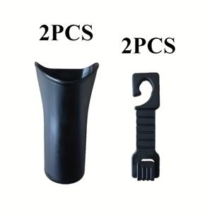 TEMU 4피스 자동차 우산 홀더 세트 - 2개 보관함 & 2개 클립, 다기능 자동차 우산 정리함, 우산 또는 기타 물품 보관함, , 쉬운 설치, 차량 공간 절약, 좌석 젖음 방지 - 컴팩트하고 편리한 필수 자동차 보관 정리함