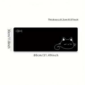 TEMU 검은 배경에 검은 고양이와 해골 모양의 디자인이 특징인 대형 전자 스포츠 게이밍 마우스 패드입니다. 미끄럼 방지 및 세척 가능한 고무 베이스가 있으며 사무실 사용에 적합한 넉넉한 데스크 매트입니다. 이 마우스 패드는 게이밍에 완벽합니다.