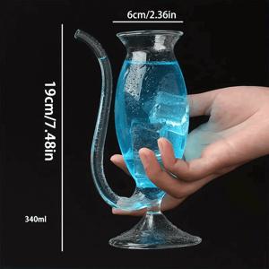 TEMU 1개 창의적인 뱀파이어 유리잔 (받침대 포함) - 재사용 가능한 고주스 및 칵테일 글라스, 스파클링 와인과 레드 와인에 완벽, 보온 기능, 손세척 전용, 다목적 음료 용품