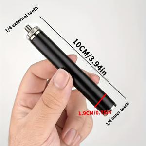 TEMU 삼각대용 메탈 연장봉, 삼각대 어댑터 원형 튜브 액세서리, 확장형 1/4인치 나사산 마운트 인터페이스가 있는 셀카봉 플로어 스탠드