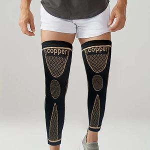 TEMU 2025년 최신 모델, 고품질 구리 롱 압박 양말, 실내외 운동에 적합, 낮과 밤 모두 사용 가능, 따뜻하고 통기성 좋음