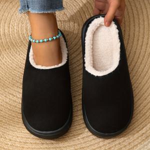 TEMU 가을 겨울 여성용 홈 이지 인너 플러시 따뜻하고 편안한 슬리퍼, 여성 신발