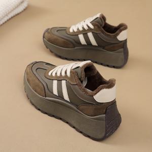 TEMU 2025년 신상 여성용 두꺼운 밑창 로우탑 스포츠 신발, 캐주얼 런닝화, 여성용 던지기 신발, 여성 신발, 스니커즈