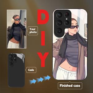 TEMU 휴대폰 케이스: 사진 커스터마이징 강화유리 휴대폰 케이스, 삼성 갤럭시 S20 S21 S22 S23 S24 S25/울트라/플러스/FE/엣지 호환, DIY 창의적인 선물, 미니멀 스타일 맞춤형 휴대폰 액세서리 - 스크래치 방지 & 개인화된 선물 아이디어