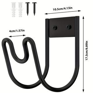 TEMU 블랙 메탈 정원 호스 브라켓 – 벽걸이형 수도호스 홀더 – 수도관용 고하중 호스 후크