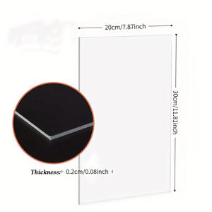 TEMU 아크릴 시트 1개 - 내구성 강하고 가벼우며 절단이 쉬운 프로젝트, 액자, 예술품 및 수공예품용