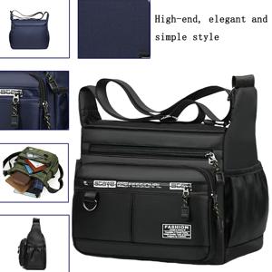 TEMU 남성용 크로스바디 백 - 스타일리시한 남녀공용 크로스바디 백 - 가볍고 조절 가능한 숄더 스트랩, 다중 포켓 디자인, 여행, 쇼핑, 데이트 및 학교 사용에 적합, 휴일 선물로 완벽한 선택 [지퍼 방향 랜덤]