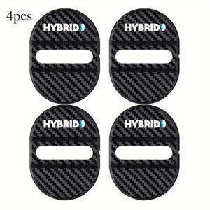 TEMU 차량용 카본 파이버 텍스처 도어 잠금 보호 패드 4개, 충격 흡수, 진동 감소, 소음 감소 및 방음 실링 스티커