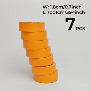 TEMU 멀티롤 밸류팩 일본산 순수 펄프 옐로우 와시 장식용 와셔 테이프, 잔여물 없는 고점도, 핸드메이드 DIY/벽 장식/그림 액자 제작/자동차 스프레이 페인팅 마스킹용, 네일 아트 라이닝/스크랩북킹/집 인테리어용 초광폭 찢어짐 방지 및 고온 저항성, 정밀 전자제품 보호/예술가 캔버스 고정용