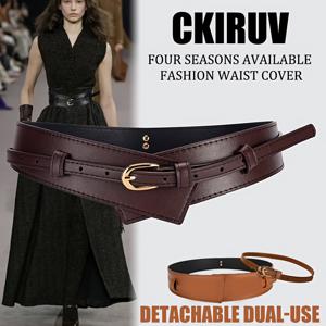 TEMU 여성용 탈부착 2-in-1 벨트 - 드레스 & 탑 레이어링에 적합 - 레트로/스위트 PU 웨이스트 신치 - 웨딩, 파티, 데일리웨어용 - 드레스, 캐주얼 & 포멀 의상에 다용도 슬림 벨트