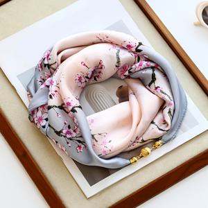 TEMU 2025년 신상 우아한 27.56인치 허리 스카프 사각 밴다나, 스타일 얇고 통기성 좋은 봄 여름 여성 헤드스카프