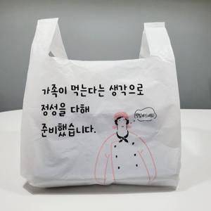 TEMU 위어라 [착한비닐] 인쇄 배달봉투 소 중 대 100매, 15L, 100개