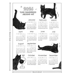 TEMU 2026 귀여운 고양이 벽걸이 달력 | 가족, 친구, 임차인을 위한 사려 깊고 오래가는 새해 선물, 공간에 사계절 내내 기쁨, 정리, 아늑한 분위기를 더해줍니다