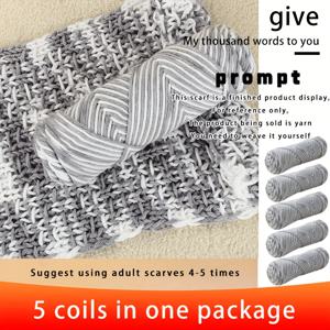 TEMU 500g 아크릴 털실 뜨개질용 | 멀티컬러, 스카프, 모자, 스웨터, 코트, 숄, 재킷, 담요에 적합