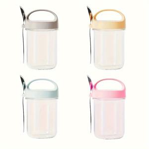 TEMU 요거트 컵 4개 세트, 큰 입구 유리 밀봉용기, 오버나이트 오트밀 컵, 스무디 컵, 통곡물 시리얼, 과일, 채소, 우유, 샐러드, 요거트 식사용 아침 식사 컵. 캠핑이나 피크닉에서 나눔용, 출퇴근용 간단한 이동용, 가족 주말 아침 식사 나눔용, 기름진 느낌을 덜어주는 사무실 오후 차용으로 이상적