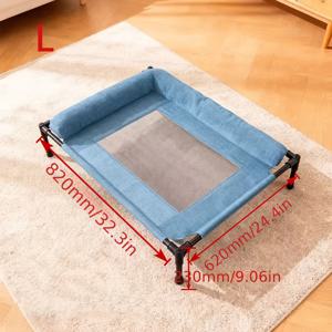 TEMU 새로운 애완 동물 침대, 방습 및 통기성 메시 특징, 탈착 및 세탁 가능, 중간 크기 이상 고양이 및 강아지용 디자인, 사계절 사용에 적합