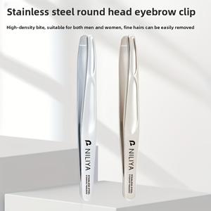 TEMU 라운드팁 눈썹 및 얼굴털 집게 2개 - 완벽한 그립감, 정밀한 짧은 털 정리, 눈썹, 수염, 구레나룻 손쉬운 그루밍 - 남녀공용 내구성 뷰티 도구