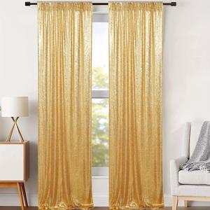 TEMU 2개의 JYFLZQ 세퀸 배경 커튼, 2피트 x 8피트, 아르 데코 스타일, 폴리에스테르, 봉 삽입, 얇은 빛 필터링, 자수, 사진 스튜디오, 생일, 결혼식, 아기 성별 공개 파티 장식용