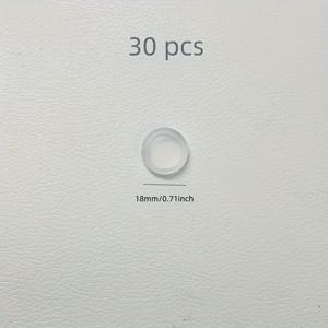 TEMU 플라스틱 디스크 링 18/24/28/32mm이 있는 바인더 노트북 30개 세트, 투명한 바인딩 디스크, 버섯 구멍 플래너용