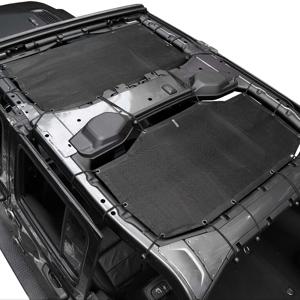 TEMU 차양 상단, 메쉬 차양 커버, UV 차단 스크린 제품 2018 2019 2020 2021 2022 2023+ 지프용 랭글러용 JL JLU 4 도어, 전면 및 후면 2개 조각, 내구성 폴리에스테르