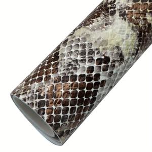 TEMU 1개 메탈릭 그라데이션 스네이크 패턴 인조 가죽 시트, 7.87x12.99인치 - DIY 공예, 귀걸이, 리본 및 장식용 텍스처 PVC 패브릭, 화려한 색상