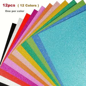 TEMU 40개 / 20개 20색 A4 사이즈 반짝이 카드스톡 종이, DIY 프로젝트 카드 만들기 스크랩북, 공예, 크리스마스 장식, 파티 용품 생일 결혼식 파티 장식용 컬러 두꺼운 반짝이 카드스톡 (40개/20개 20색, 12개 12색), 250 GSM