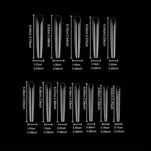 TEMU 5Xl 긴 풀커버 네일 팁, 긴 물방울 모양 네일, 투명한 살롱 포인트 네일 60개 세트, 네일 액세서리