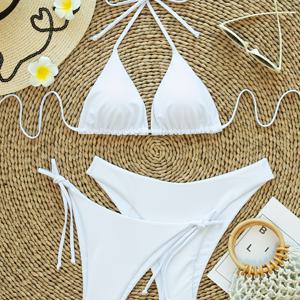 TEMU 유럽 및 미국 패션 여성 비키니 3피스 세트 패션 여성 비키니 2팩 패션 여성 분할 패션 수영복