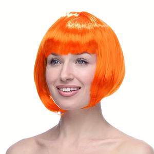 TEMU 여성용 숏 보브 가발, 다양한 색상, 할로윈, 뮤직 페스티벌, 파티 및 학생 행사에 적합