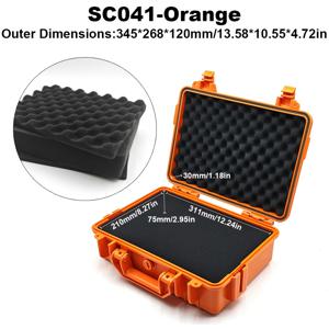 TEMU 내구성 있는 하드 쉘 플라스틱 공구함 1개, , 다기능 보호 케이스, 보관함, PP/ABS 소재, 방수 및 방진, 내압성 및 낙하 방지, 미리 절단된 뜯을 수 있는 정사각형 스펀지 포함, 다양한 모델과 사이즈의 장비에 완벽하게 맞음, 드론, 카메라, 캠코더, 악기, 비디오/오디오 장비의 보관, 정리, 운반에 적합, 여러 사이즈와 색상 선택 가능