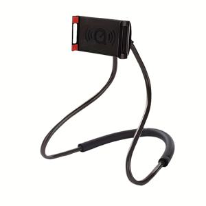 TEMU 유연한 철제 넥 스트랩이 있는 다용도 휴대폰 스탠드, 360도 회전, 핸즈프리 사용을 위해 설계됨, 목에 편안하게 착용 가능, 가정 및 침대에 적합