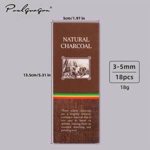 TEMU 아트 드로잉 및 스케치용으로 특별히 디자인된 검은 갈대 숯 스틱 상자, 아트 애호가에게 이상적