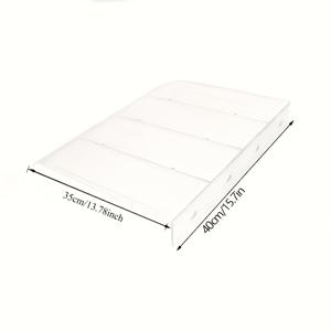 TEMU 1개 내구성 있는 투명 플라스틱 현관문 캐노피 - 투명 방수 지붕 창문 햇빛가리개 커버, 야외 발코니 및 출입구용 눈과 비로부터 보이지 않는 보호막, 간편한 설치