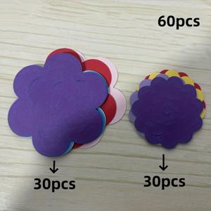 TEMU 60개 오리가미 퀼링 종이 스트립, DIY 핸드메이드 종이 장미 꽃 공예 키트, 창의적인 꽃 만들기를 위한 미리 자른 슬롯 종이 스트립