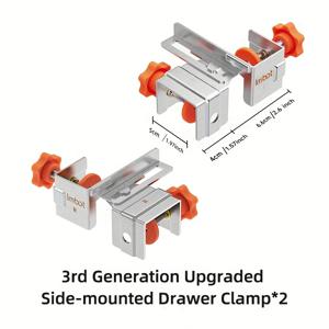 TEMU IMBOT 새로운 디자인 스테인리스 스틸 사이드 서랍 클램프 보조 내부 및 외부 가장자리 조절 가능한 스테인리스 스틸 앵글 클램프 세트 90도 직각 클램프 더블 핸들 목공용 클램프, 목공 옷장 문용
