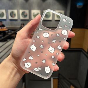 TEMU 아이폰 16/15/14/13/12/11/XR/XS/XS Max/7/8용 귀여운 및 사랑스러운 곰 냉각 휴대폰 케이스, 투명한 만화 보호 커버.