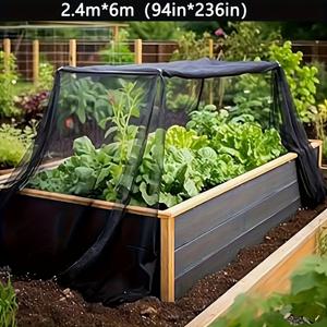 TEMU 야외 정원 식물 커버 - 모기장, 보호 장벽, 테라스 메쉬 - 내구성 & 통기성 DIY 할로윈 장식 4m/6m