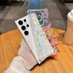 TEMU 간단한 꽃 디자인, 고급 패턴, 투명하고 부드러운 카드 삽입 휴대폰 케이스, 충격 방지 및 보호 커버, 삼성 A54/A53/A52 (A52S와 호환)/A34 (5G)/A14 (5G)/S21/S22/S23/S23+/S23U 및 S24 시리즈 A15/A35 (5G)/A55 (5G)/A25 (5G) 최신 S25 시리즈 A16/A36/A56에 적합합니다.