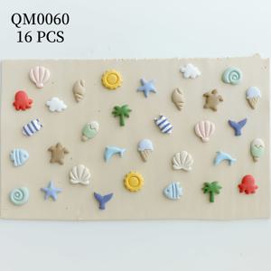 TEMU 16개 미니 여름 해변 주얼리 스터드 귀걸이 폴리머 클레이 몰드 세트 도구