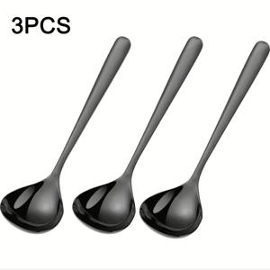 TEMU 3개 고품질 304 스테인리스 스틸 라면 숟가락, 두꺼운 한국식 요리용 숟가락/소스 뒤집기 숟가락, 크리스마스/할로윈/새해/어머니날/친구 선물 추천, 미러 폴리싱, 식기세척기 사용 가능, 최고의 크리스마스 선물