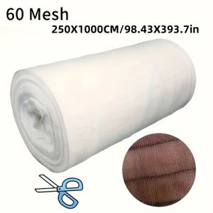 TEMU 60메쉬 투명 PET 곤충 방지 그물, 가벼운 내구성 플라스틱 정원 보호망 - 과일 나무, 채소, 블루베리용, 온실 식물 보호, 경량 플라스틱 원예 커버