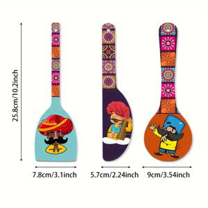 TEMU 스타일 인도 벽 장식 3점 세트, 인조 나무 패널 장식, 감성적인 방 장식, 파티 장식, 수영장 장식, 침실, 야외 공간, 정원 및 홈 데코 아이템을 위한 생생한 나무 패널