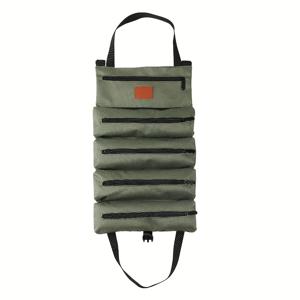 TEMU 헤비 듀티 하드웨어 롤러 툴 백, 롤러 하드웨어 툴 파우치 - 다용도 가정용 수리 도구 보관 가방, 하드웨어 도구 보관 팩, 롤업 전기 기술자 가방, 차량용 하드웨어 도구를 위한 자동차 서스펜션 보관 가방