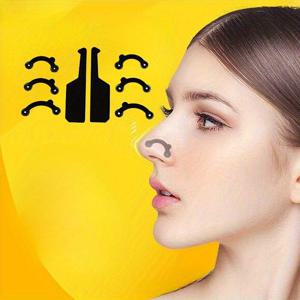 TEMU 8개입 무통증 코 리프트 셰이퍼 - 자연스러운 볼륨 업을 위한 얼굴 컨투어링 툴, 인체공학적 코 클립 | 조절 가능한 코 리프팅 도구